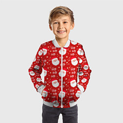 Бомбер детский САНТА КЛАУС НОВЫЙ ГОД, цвет: 3D-белый — фото 2