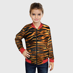 Бомбер детский В шкуре тигра, цвет: 3D-красный — фото 2