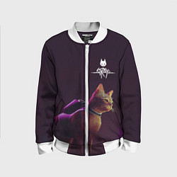 Бомбер детский Stray: Wandering Cat, цвет: 3D-белый