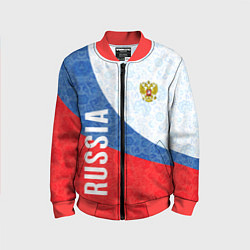 Бомбер детский RUSSIA SPORT STYLE РОССИЯ СПОРТИВНЫЙ СТИЛЬ, цвет: 3D-красный