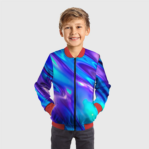 Детский бомбер Neon Holographic / 3D-Красный – фото 3