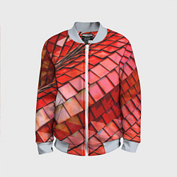 Детский бомбер Красная спартаковская чешуя