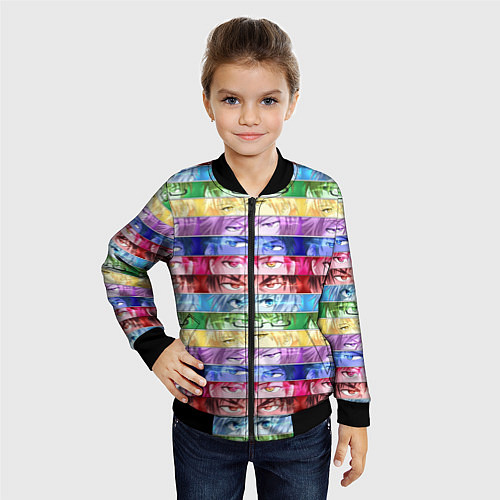 Детский бомбер Баскетбол Куроко Манга Аниме, Глаза / 3D-Черный – фото 4