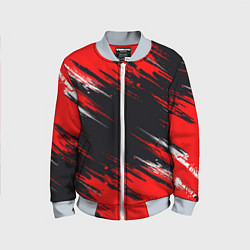 Детский бомбер БЕЛО-КРАСНАЯ КРАСКА