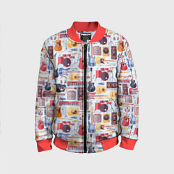 Бомбер детский Рок Музыкант, цвет: 3D-красный