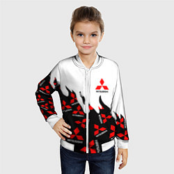 Бомбер детский Mitsubishi - Fire Pattern, цвет: 3D-белый — фото 2