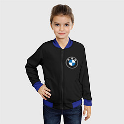 Бомбер детский BMW LOGO CARBON ЧЕРНЫЙ КАРБОН, цвет: 3D-синий — фото 2