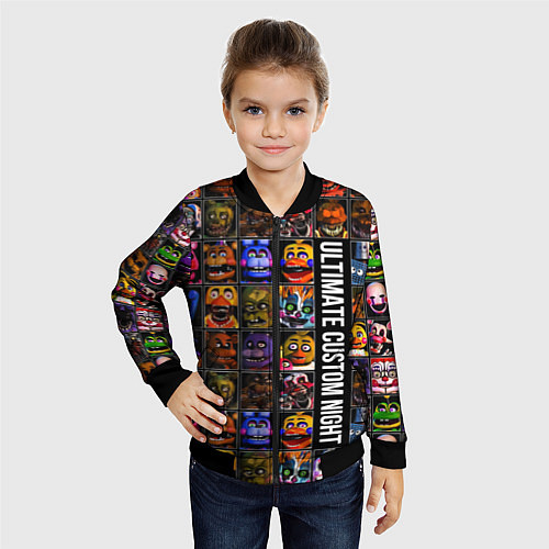 Детский бомбер Ultimate Custom Night FNAF / 3D-Черный – фото 4