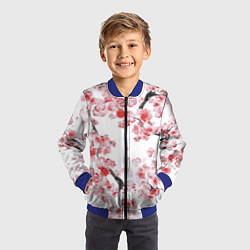 Бомбер детский Ранняя сакура, цвет: 3D-синий — фото 2