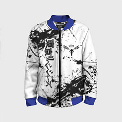 Бомбер детский Токийские мстители Tokyo Revengers logo краска, цвет: 3D-синий