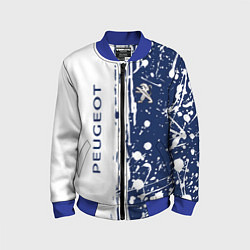 Бомбер детский Peugeot брызги, цвет: 3D-синий