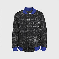 Бомбер детский Пиксельный паттерн Минимализм, цвет: 3D-синий