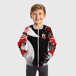 Бомбер детский Free Fire брызги, цвет: 3D-серый — фото 2