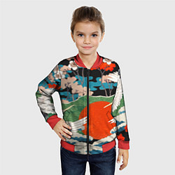 Бомбер детский Воспоминания об Японии, цвет: 3D-красный — фото 2