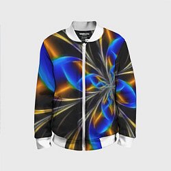 Бомбер детский Neon vanguard pattern Fashion 2023, цвет: 3D-белый