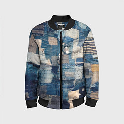 Детский бомбер Patchwork Jeans Осень Зима 2023