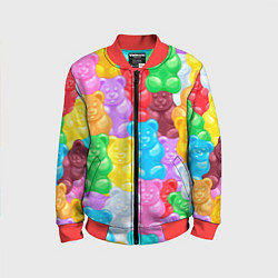 Детский бомбер Мармеладные мишки разноцветные