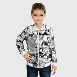 Бомбер детский Бакуман паттерн, цвет: 3D-белый — фото 2