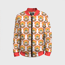 Детский бомбер ЦВЕТЫ В СТИЛЕ 70х