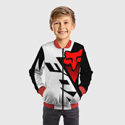 Бомбер детский MOTO FOX - Мотокросс, цвет: 3D-красный — фото 2