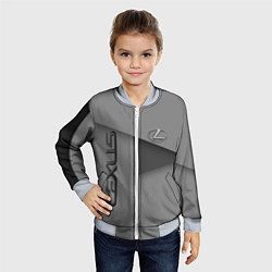 Бомбер детский Lexus - серая абстракция, цвет: 3D-серый — фото 2