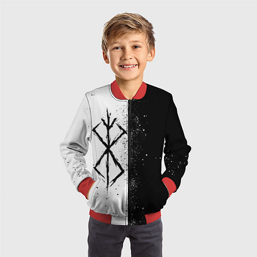 Детский бомбер КЛЕЙМО ЖЕРТВЫ ЧБ БЕРСЕРК / 3D-Красный – фото 3