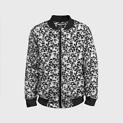 Детский бомбер Черно-белый кружевной ажурный узор