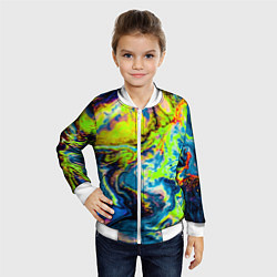 Бомбер детский The Poisonous Palette, цвет: 3D-белый — фото 2