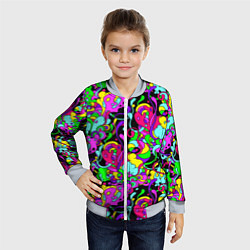 Бомбер детский Щупальца и слизь, цвет: 3D-серый — фото 2