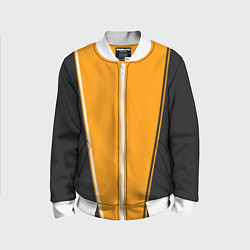 Детский бомбер Mens Style Чёрное с оранжевым - вариант без надпис