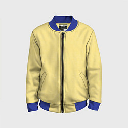 Детский бомбер Текстурированный лимонно-желтый однотонный