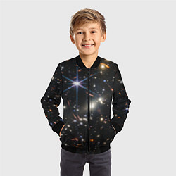 Бомбер детский NASA: Скопление Галактик, цвет: 3D-черный — фото 2