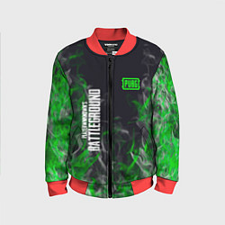 Детский бомбер Pubg - зелёное пламя