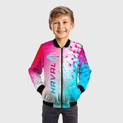 Бомбер детский Haval Neon Gradient - FS, цвет: 3D-черный — фото 2