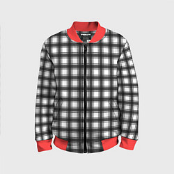 Детский бомбер Black and white trendy checkered pattern