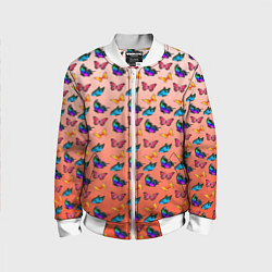 Детский бомбер Яркие и необычные бабочки