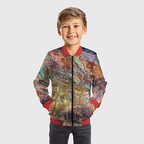 Детский бомбер Горная порода возраст которых превышает 3,6 миллиа / 3D-Красный – фото 3