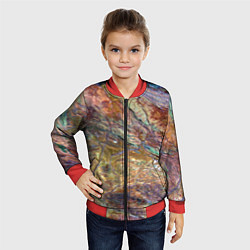 Бомбер детский Горная порода возраст которых превышает 3,6 миллиа, цвет: 3D-красный — фото 2