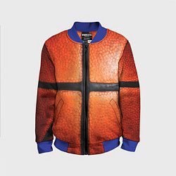 Бомбер детский Баскетбольный мяч текстура, цвет: 3D-синий