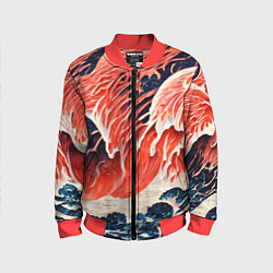 Детский бомбер Великая красная волна