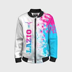 Бомбер детский Lazio neon gradient style: по-вертикали, цвет: 3D-черный