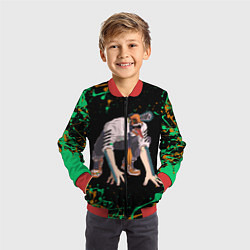 Бомбер детский Дэндзи на корточках, цвет: 3D-красный — фото 2