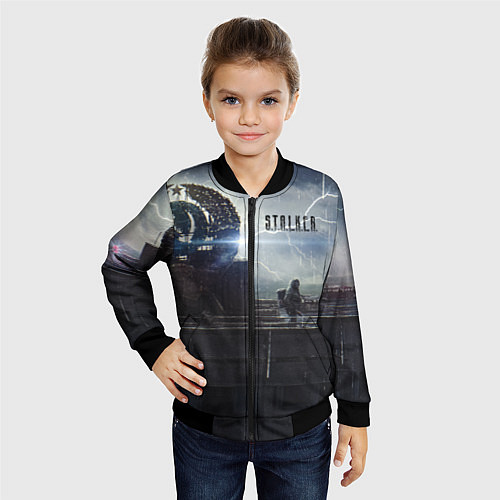 Детский бомбер STALKER Герб СССР В Припяти / 3D-Черный – фото 4