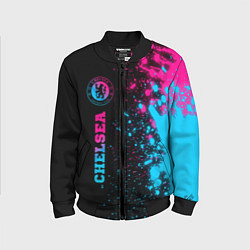 Детский бомбер Chelsea - neon gradient: по-вертикали