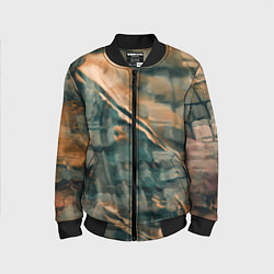 Бомбер детский Абстрактное множество красок и разломов на поверхн, цвет: 3D-черный