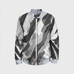 Бомбер детский Зимник - камуфляж зимний косой, цвет: 3D-серый