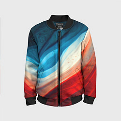 Детский бомбер Неоновые яркие волны