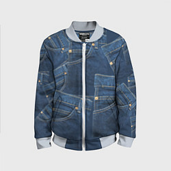 Бомбер детский Джинсовка jeans, цвет: 3D-серый