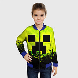 Бомбер детский Creeper neon, цвет: 3D-синий — фото 2