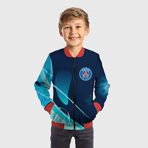 Детский бомбер Фк псж абстракция / 3D-Красный – фото 3